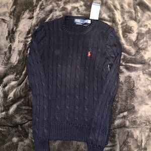 Polo by Ralph Lauren Navy Cable-Knit Sweater